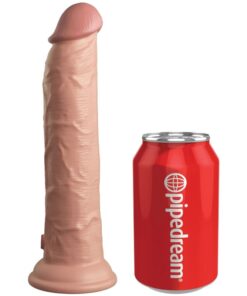 KING COCK - ELITE REALISTIC DILDO VIBRATOR  SILICONE REMOTE CONTROL 23 CM