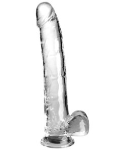 KING COCK - CLEAR DILDO WITH TESTICLES 24.8 CM TRANSPARENT