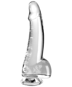 KING COCK - CLEAR DILDO WITH TESTICLES 15.2 CM TRANSPARENT