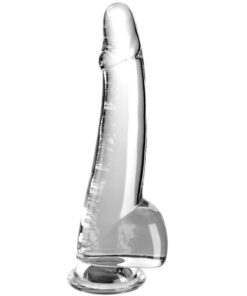KING COCK - CLEAR DILDO WITH TESTICLES 19 CM TRANSPARENT
