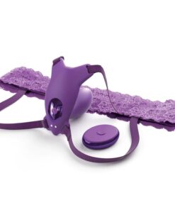 FANTASY FOR HER - BUTTERFLY HARNESS G-SPOT WITH VIBRATOR, RECHARGEABLE  REMOTE CONTROL VIOLET