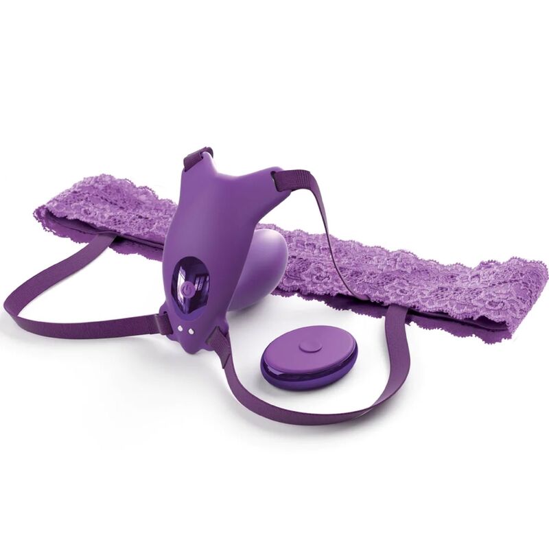 FANTASY FOR HER - BUTTERFLY HARNESS G-SPOT WITH VIBRATOR, RECHARGEABLE REMOTE CONTROL VIOLET