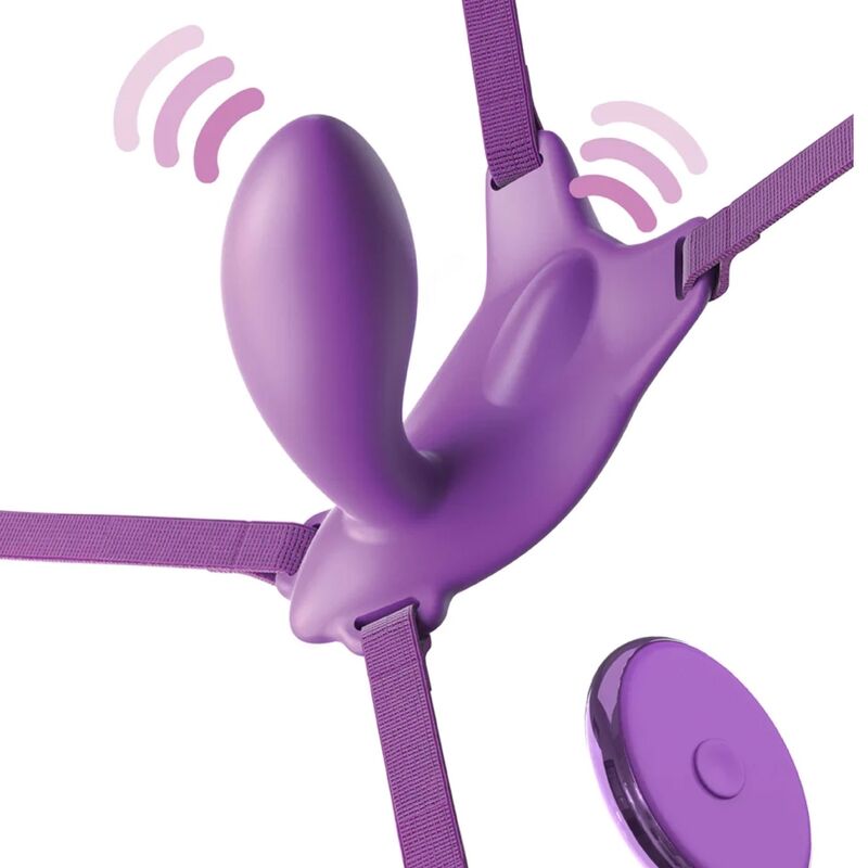 FANTASY FOR HER - BUTTERFLY HARNESS G-SPOT WITH VIBRATOR, RECHARGEABLE REMOTE CONTROL VIOLET - Image 2
