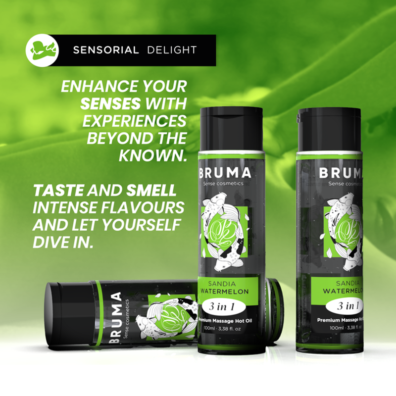 BRUMA - PREMIUM MASSAGE HOT OIL WATERMELON 3 IN 1 - 100 ML - Image 5