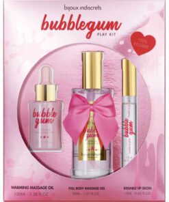 BIJOUX - INDISCRETS BUBBLEGUM PLAY KIT WITH OIL GEL  LIP GLOSS