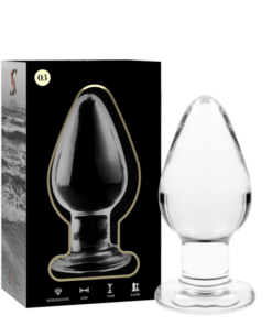 NEBULA SERIES BY IBIZA - MODEL 3 ANAL PLUG BOROSILICATE GLASS 11 X 5 CM PINK