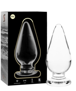 NEBULA SERIES BY IBIZA - MODEL 4 ANAL PLUG BOROSILICATE GLASS 11 X 5 CM CLEAR
