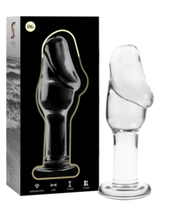 NEBULA SERIES BY IBIZA - MODEL 6 ANAL PLUG BOROSILICATE GLASS 12.5 X 4 CM CLEAR
