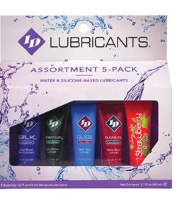 ID JUICY LUBE - ASSORTED 5X LUBRICANT TUBE PACK 12 ML