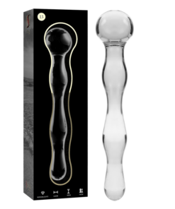 NEBULA SERIES BY IBIZA - MODEL 13 DILDO BOROSILICATE GLASS 18 X 3.5 CM CLEAR