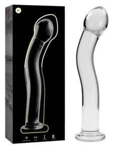 NEBULA SERIES BY IBIZA - MODEL 18 DILDO BOROSILICATE GLASS 18.5 X 3.5 CM CLEAR