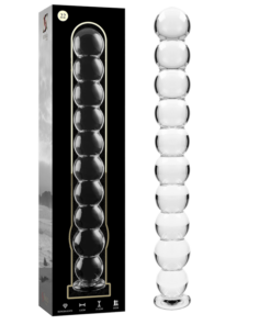NEBULA SERIES BY IBIZA - MODEL 22 DILDO BOROSILICATE GLASS 21.5 X 2.5 CM CLEAR