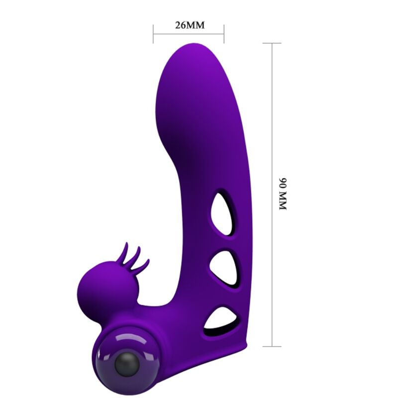 PRETTY LOVE - ORLANDO PURPLE VIBRATOR FINGER COVER - Image 5
