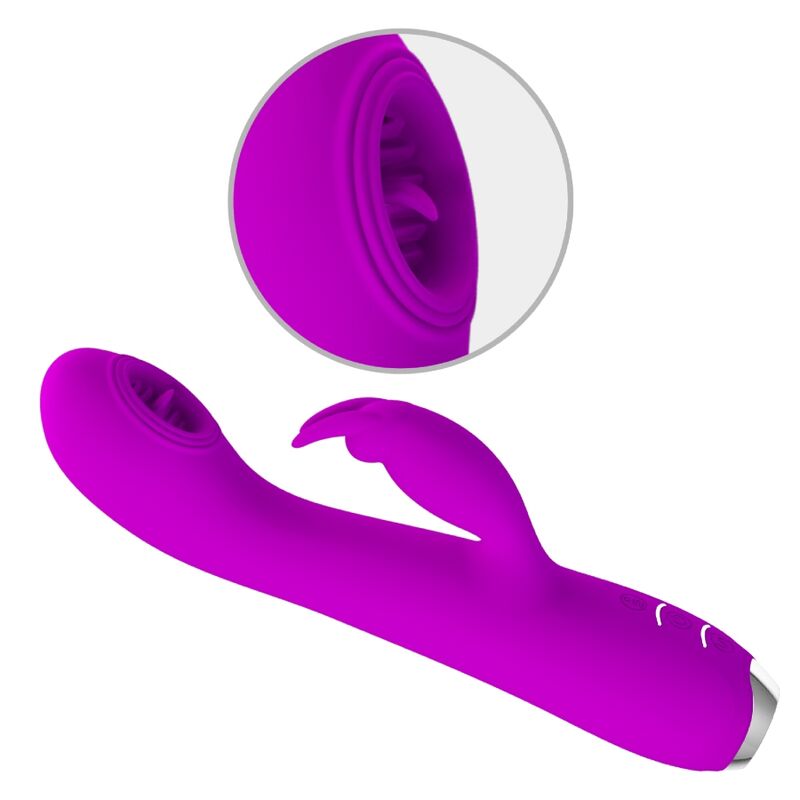 PRETTY LOVE - RACHEL RECHARGEABLE VIBRATOR WITH PURPLE SUCKER - Image 4