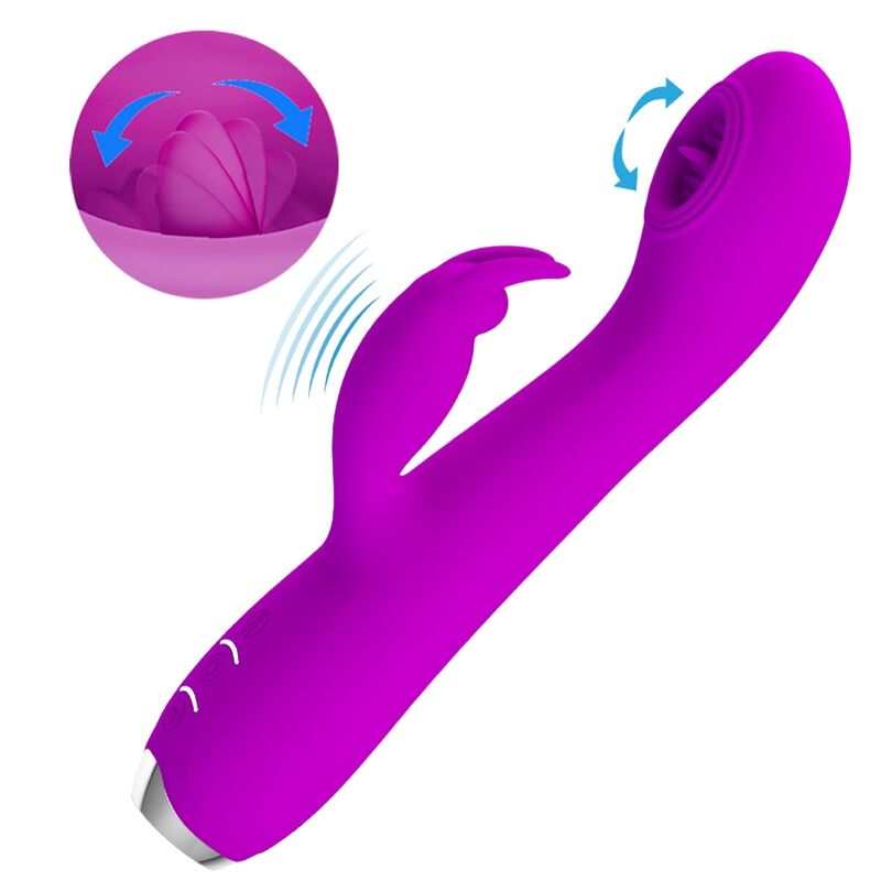 PRETTY LOVE - RACHEL RECHARGEABLE VIBRATOR WITH PURPLE SUCKER - Image 5