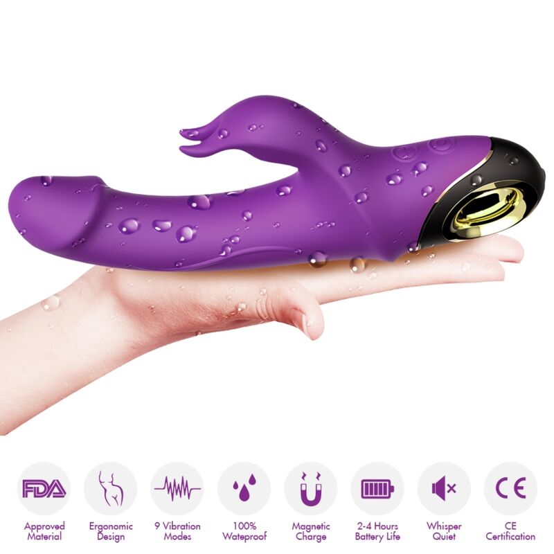 ARMONY - METEROR DILDO VIBRATOR RABBIT PURPLE - Image 3