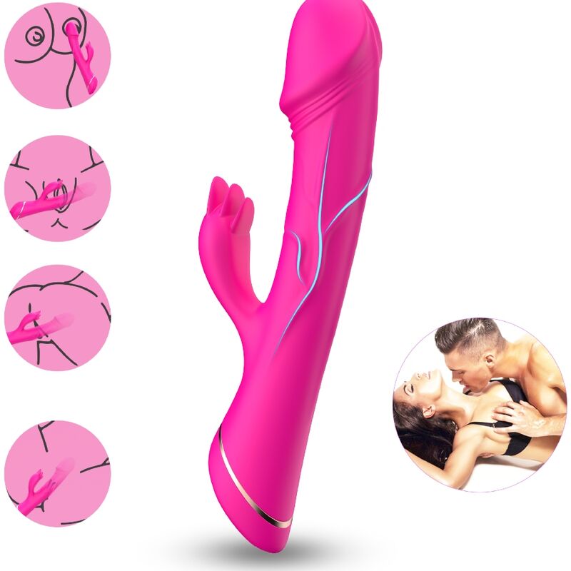ARMONY - DILDO VIBRATOR RABBIT SILICONE FUCHSIA - Image 2