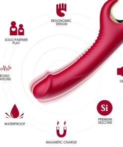 ARMONY - PRINCE DILDO VIBRATOR  ROTATOR RED