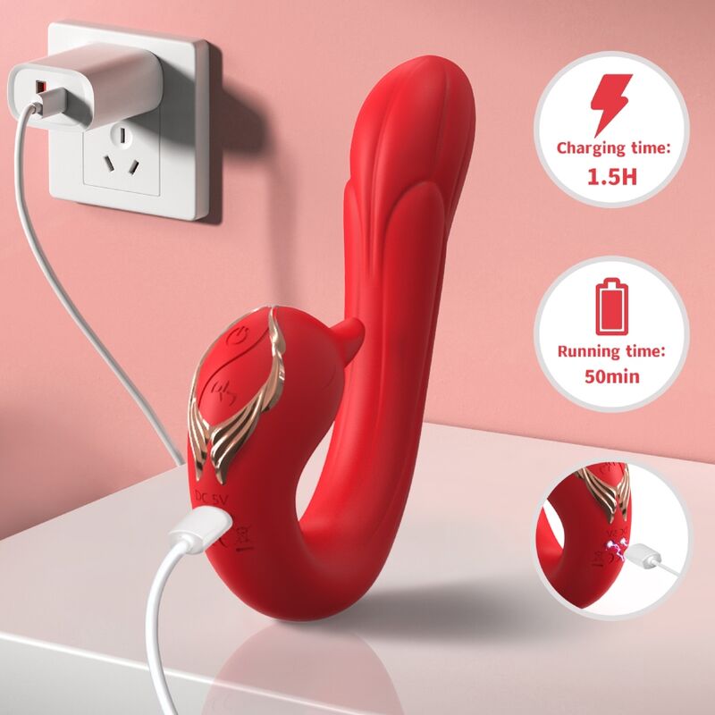 ARMONY - DELFIN VIBRATOR MULTIPOSITION HEAT EFFECT RED - Image 4
