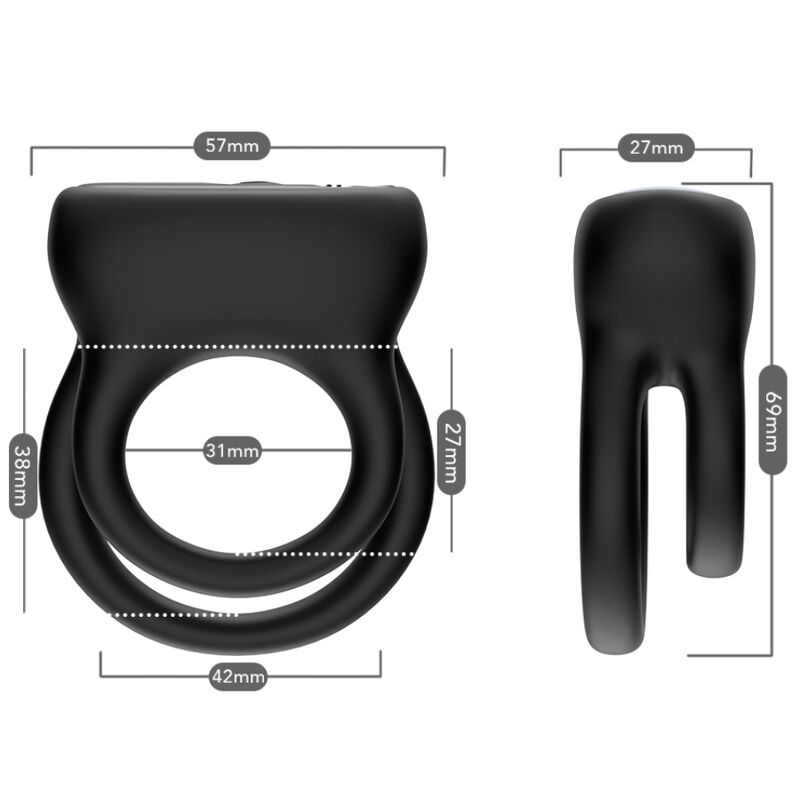 ARMONY - DOUBLE RING VIBRATOR BLACK - Image 4