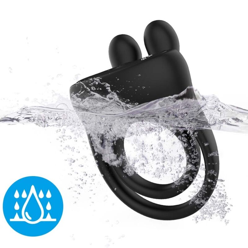ARMONY - RING VIBRATOR RABBIT BLACK - Image 3