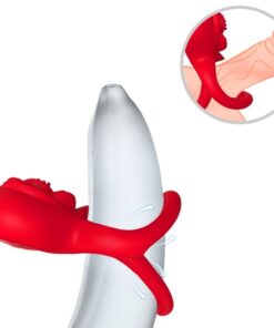 Alternative view of ARMONY - RING VIBRATOR HEART RED