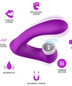 Alternative view of ARMONY - SECRETKISS LICKING VIBRATING CLIT  VIBRATOR CURVED PURPLE