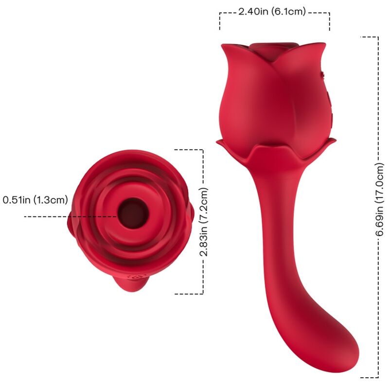 ARMONY - ROSELOVER CLITORIS SUCTION STIMULATOR RED - Image 3