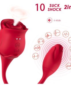 Alternative view of ARMONY - PINK CLITORIS SUCKER  VIBRATOR 10 MODES RED
