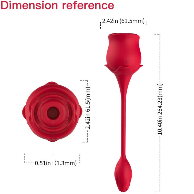 ARMONY - PINK CLITORIS SUCKER VIBRATOR 10 MODES RED - Image 4