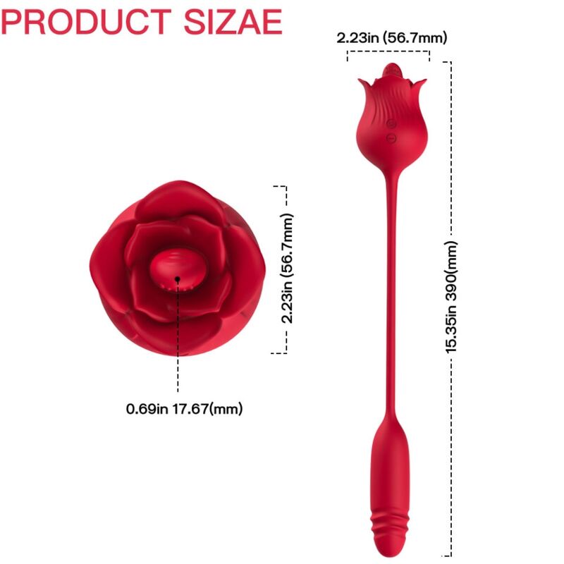 ARMONY - ROSELIP LICKING VIBRATING CLIT VIBRATOR RED - Image 4