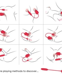 Alternative view of ARMONY - 3-IN-1 PINK, STIMULATOR, SUCTION AND UPDOWN WITH RED TAIL