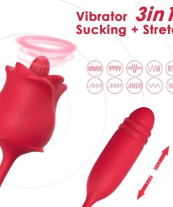 ARMONY - 3-IN-1 PINK, STIMULATOR, SUCTION AND UPDOWN WITH RED TAIL