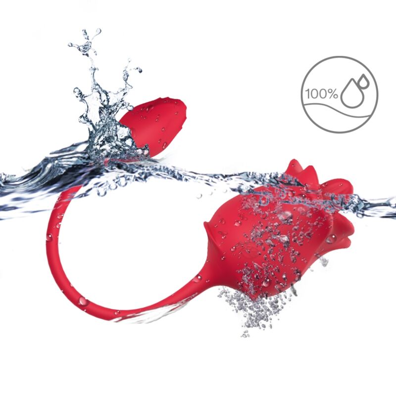 ARMONY - PINK 2 IN 1 SUCTION STIMULATOR VIBRATOR 10 MODES WITH RED TAIL - Image 3