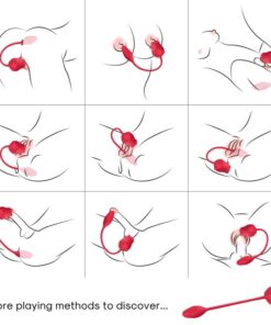 Alternative view of ARMONY - PINK 2 IN 1 SUCTION STIMULATOR  VIBRATOR 10 MODES WITH RED TAIL