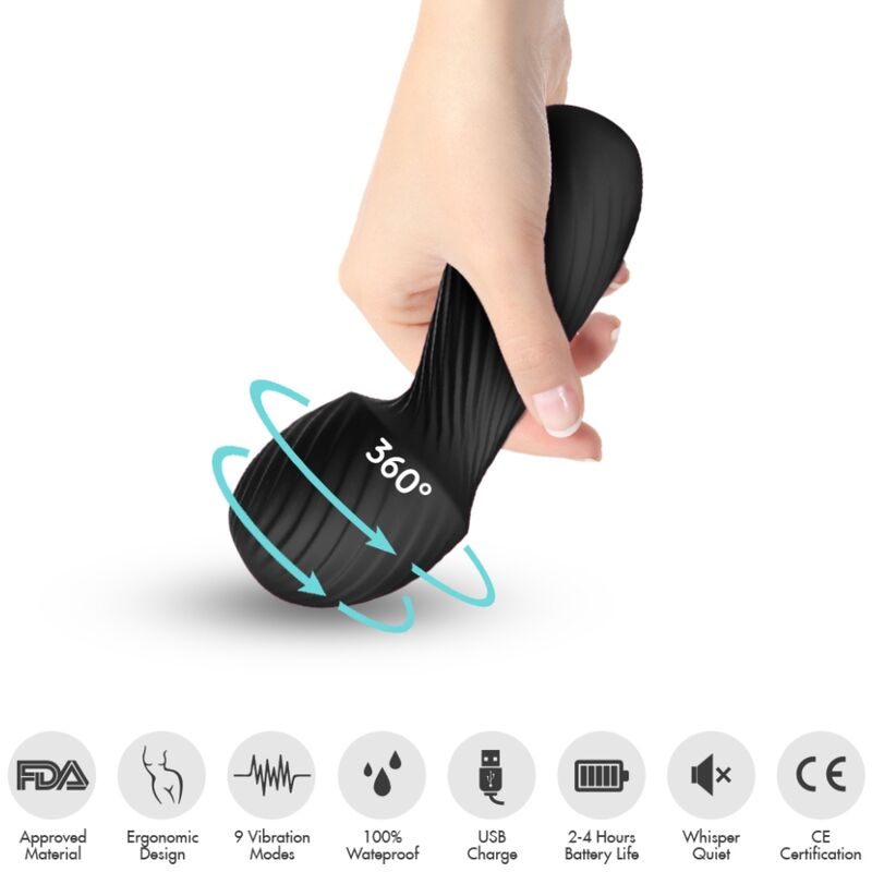 ARMONY - DAZZLE MASSAGER VIBRATOR SMALL BLACK - Image 2
