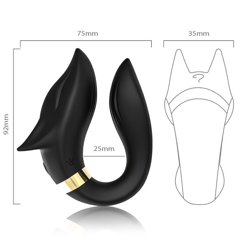 ARMONY - FOX VIBRATOR FOR COUPLES REMOTE CONTROL BLACK - Image 3