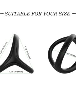 Alternative view of ARMONY - TRESOR DOUBLE SILICONE RING BLACK
