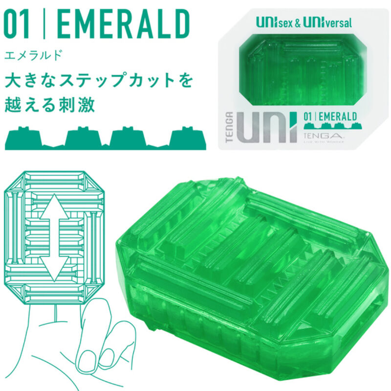 TENGA - UNI EMERALD MASTURBATOR THIMBLE - Image 2