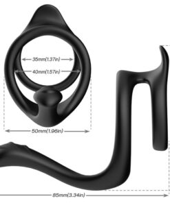 Alternative view of ARMONY - TAIL DOUBLE ANAL RING BLACK