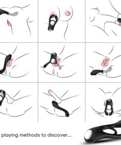 Alternative view of ARMONY - VEYRON DOUBLE VIBRATOR RING TOY FOR COUPLES BLACK