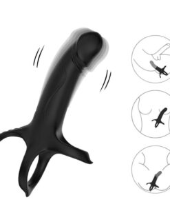 Alternative view of ARMONY - DILDO WITH RING  VIBRATOR REMOTE CONTROL BLACK