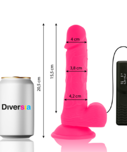 Alternative view of DIVERSIA - FLEXIBLE VIBRATING DILDO PINK 20.5 CM -O- 4.2 CM