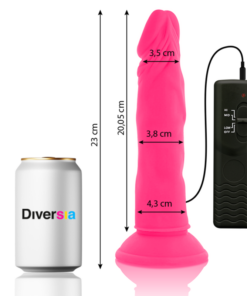 Alternative view of DIVERSIA - FLEXIBLE VIBRATING DILDO PINK 23 CM -O- 4.3 CM