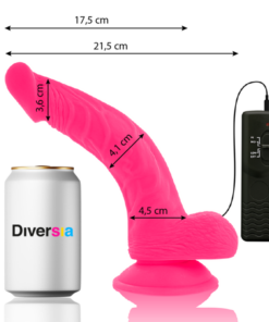 Alternative view of DIVERSIA - FLEXIBLE VIBRATING DILDO PINK 21.5 CM -O- 4.5 CM