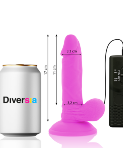 Alternative view of DIVERSIA - FLEXIBLE VIBRATING DILDO PURPLE 17 CM -O- 3.3 CM