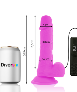 Alternative view of DIVERSIA - FLEXIBLE VIBRATING DILDO PURPLE 20.5 CM -O- 4.2 CM