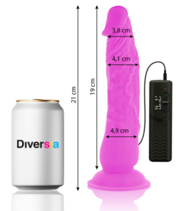 Alternative view of DIVERSIA - FLEXIBLE VIBRATING DILDO PURPLE 21 CM -O- 4.9 CM