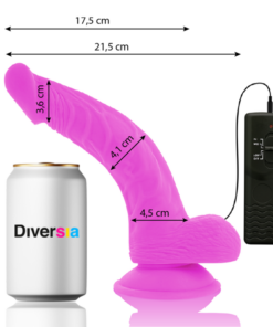 Alternative view of DIVERSIA - FLEXIBLE VIBRATING DILDO PURPLE 21.5 CM -O- 4.5 CM
