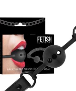 FETISH SUBMISSIVE BONDAGE - BREATHABLE SILICONE BALL GAG